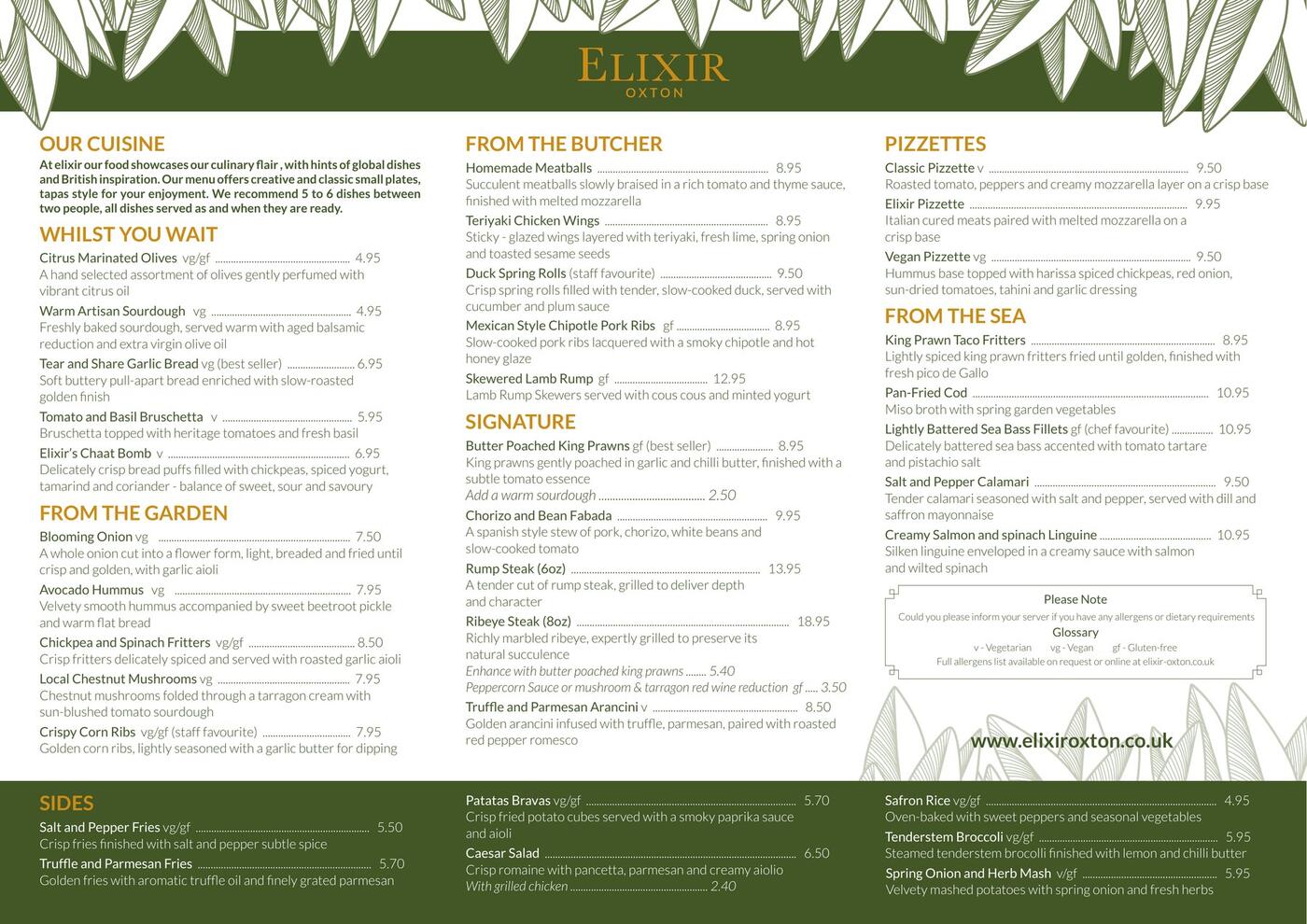 Main Menu page 1